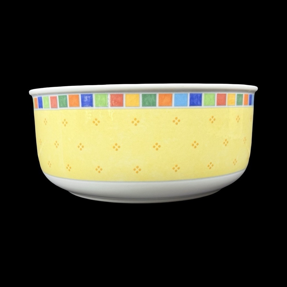 Villeroy & Boch Twist Alea Limone 8" Vegetable Serving Bowl Mosaic Checkerboard